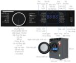 Máy giặt sấy Toshiba TWD-BM135GF4V(MG) 12.5kg 8kg Inverter - Ảnh 3