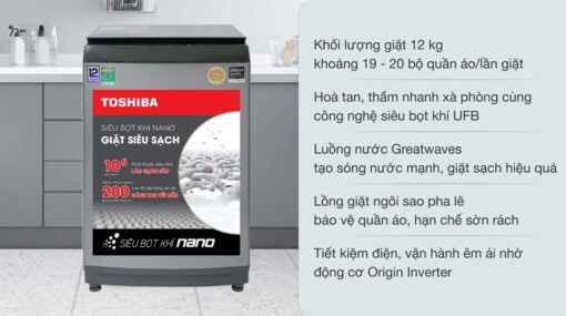 tinh nang May Giat Toshiba AW DUK1300KVSG Inverter 12Kg