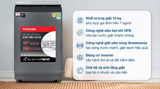 tinh nang May Giat Toshiba AW DUM1400LVMK Inverter 13Kg