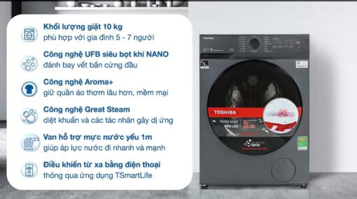 tinh nang May Giat Toshiba TW T21BU110UWVMG Inverter 10Kg