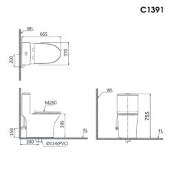 Ban ve ki thuat Bon cau 1 khoi CAESAR CD1394 nap em M221