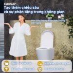 Bồn cầu treo tường CAESAR CPT1505 két nước âm TH1520 - Ảnh 13