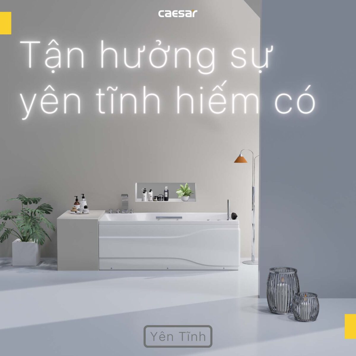 Bồn tắm CAESAR MT0870L MT0870R Massage chân yếm 1.7M - Ảnh 5