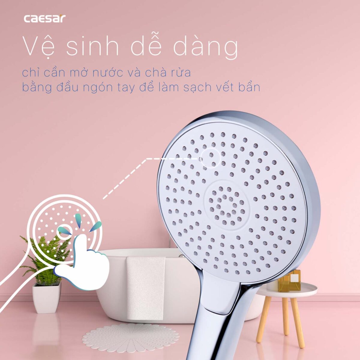 Tay sen tắm CAESAR SH233 3 chế độ xả - Ảnh 4
