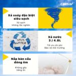 Bồn cầu thông minh CAESAR C1391F TAF400H nắp rửa điện tử - Ảnh 7