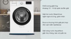 Tinh nang May giat Beko WCV8612XB0ST 8kg Inverter
