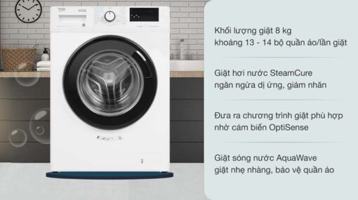 Tinh nang May giat Beko WCV8612XB0ST 8kg Inverter