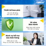 Bồn cầu thông minh CAESAR C1391 + TAF060 nắp rửa cơ - Ảnh 9