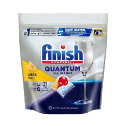 Viên rửa bát Finish Quantum All In 1 túi 21 viên hương chanh