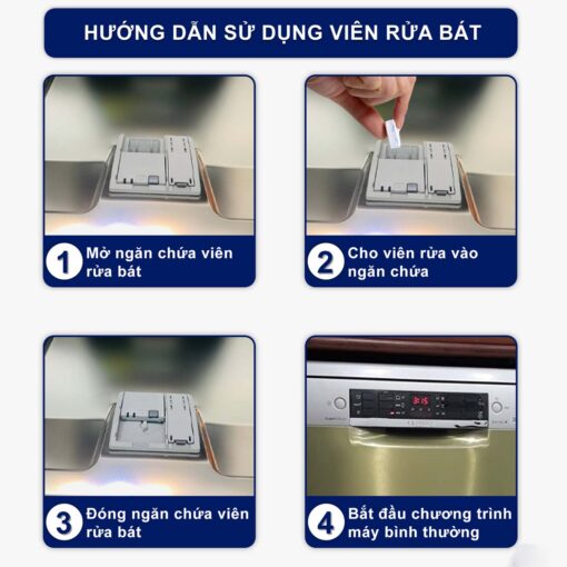 huong dan su dung Vien rua bat FINISH Power Essential hop 112 vien huong chanh