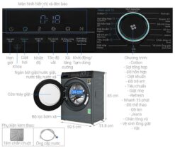thong so ky thuat May Giat Aqua AQD A952J.BK Inverter 9.5Kg