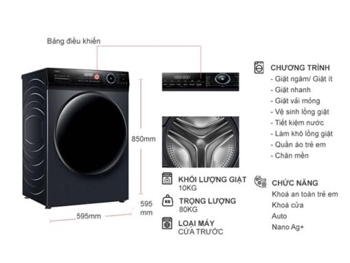 thong so ky thuat May Giat Aqua AQD D1003G.BK Inverter 10 Kg