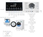Máy giặt Aqua AQD-D850E.W Inverter 8.5kg - Ảnh 3
