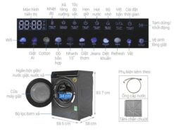 thong so ky thuat May Giat Aqua AQD DW1000J.BK Inverter 10Kg
