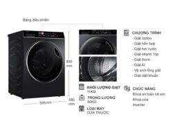 thong so ky thuat May Giat Aqua AQD DW1100J.BK Inverter 11Kg