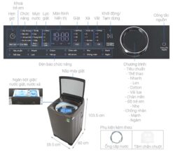thong so ky thuat May Giat Aqua AQW DR130UGT.PS Inverter 13 Kg