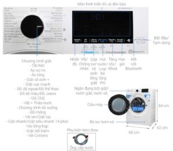 thong so ky thuat May Giat Beko WCV8649XWST 8 Kg Inverter