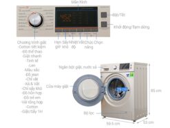 thong so ky thuat May Giat Midea MFC90 D1401 Long Ngang Giat 9Kg Say 6Kg