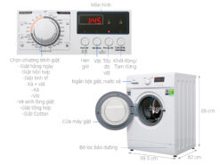 thong so ky thuat May Giat Midea MFD90 1208 Long Ngang 9 Kg