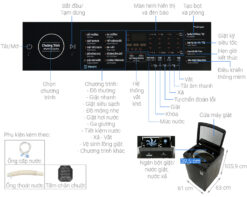 thong so ky thuat May Giat Samsung WA12CG5886BVSV Inverter 12Kg