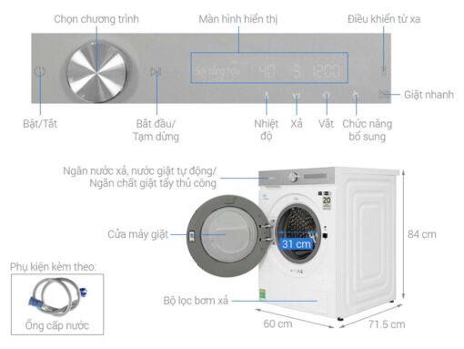 thong so ky thuat May Giat Samsung WW14BB944DGHSV Bespoke Inverter 14Kg 9
