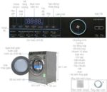 Máy giặt sấy Aqua AQD-AH1000G.PS 10kg 6kg Inverter - Ảnh 3