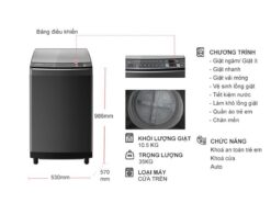 thong so ky thuat May Giat Sharp ES X105HV S Inverter 10.5Kg