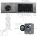 Máy giặt Beko WCV9648XSTS 9kg Inverter - Ảnh 2