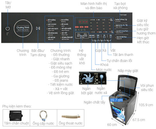 thong so ky thuat May giat Samsung WA10CG5745BDSV Inverter 10.5Kg