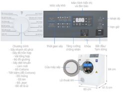 thong so ky thuat May say quan ao Electrolux EDV904H3WC 9Kg