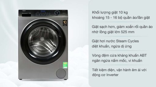 tinh nang May Giat Aqua AQD A1000G.S Inverter 10 Kg