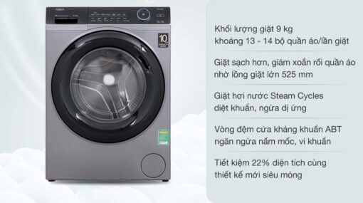 tinh nang May Giat Aqua AQD A900F.S Inverter 9 Kg