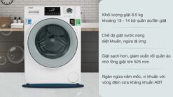 tinh nang May Giat Aqua AQD D850E.W Inverter 8.5 Kg