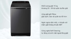 tinh nang May Giat Aqua AQW DR150UGT.PS Inverter 15 Kg