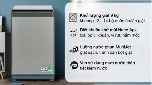 tinh nang May Giat Aqua AQW F91GT.S 9 Kg