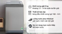 tinh nang May Giat Aqua AQW S90CT.S 9 Kg