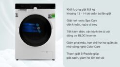 tinh nang May Giat Midea MFK85 1401WK Inverter 8.5Kg