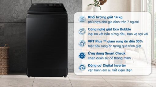 tinh nang May Giat Samsung WA14CG5745BVSV Inverter 14Kg