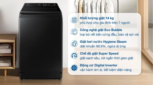 tinh nang May Giat Samsung WA14CG5886BVSV Inverter 14Kg