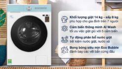 tinh nang May Giat Say Samsung WD14BB944DGMSV Bespoke Inverter Giat 14Kg Say 8Kg