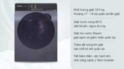 tinh nang May Giat Sharp ES FK1054SV G 10.5Kg Inverter