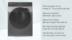 tinh nang May Giat Sharp ES FK1252PV S 12.5Kg Inverter