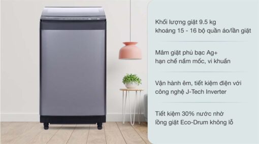 tinh nang May Giat Sharp ES X95HV S Inverter 9.5 Kg
