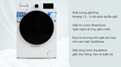 Máy giặt Beko WCV8649XWST 8kg Inverter