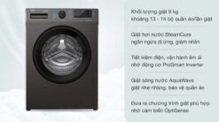 tinh nang May giat Beko WCV9614XB0STM 9kg Inverter