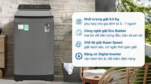 tinh nang May giat Samsung WA95CG4545BDSV Inverter 95 kg