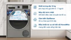 tinh nang May say quan ao Beko B5T4429WM 10Kg Inverter