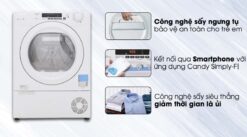tinh nang May say quan ao Candy GVS C9DE S 9Kg