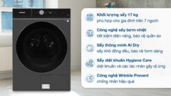 tinh nang May say quan ao Samsung DV17B9750CVSV Bespoke 17Kg