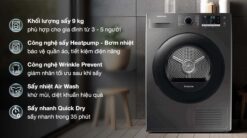 tinh nang May say quan ao Samsung DV90TA240AXSV bom nhiet 9Kg